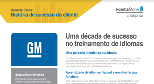 GM - História de sucesso do cliente